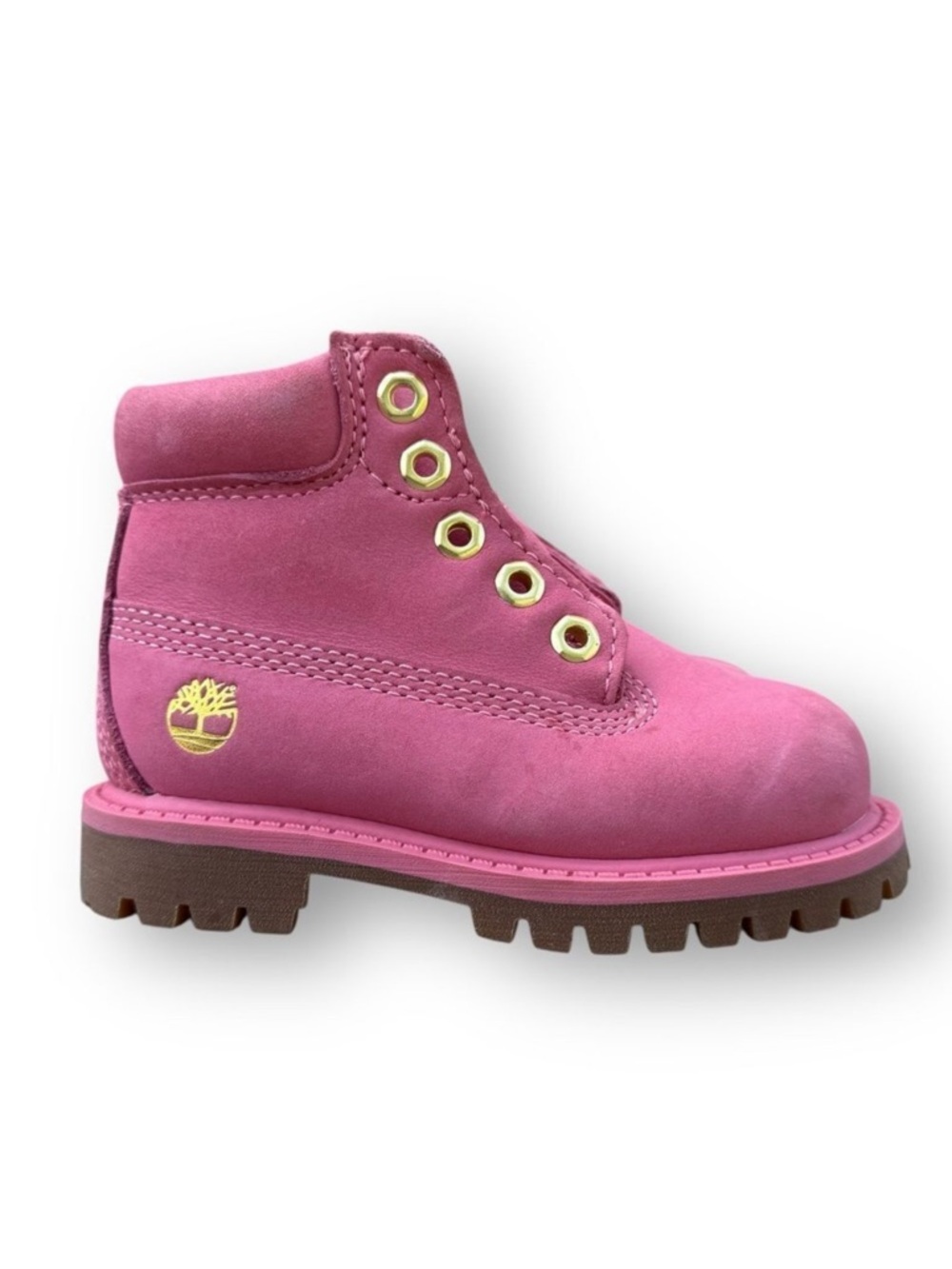 Timberland Pink Leather Combat Boots Toddler size 6